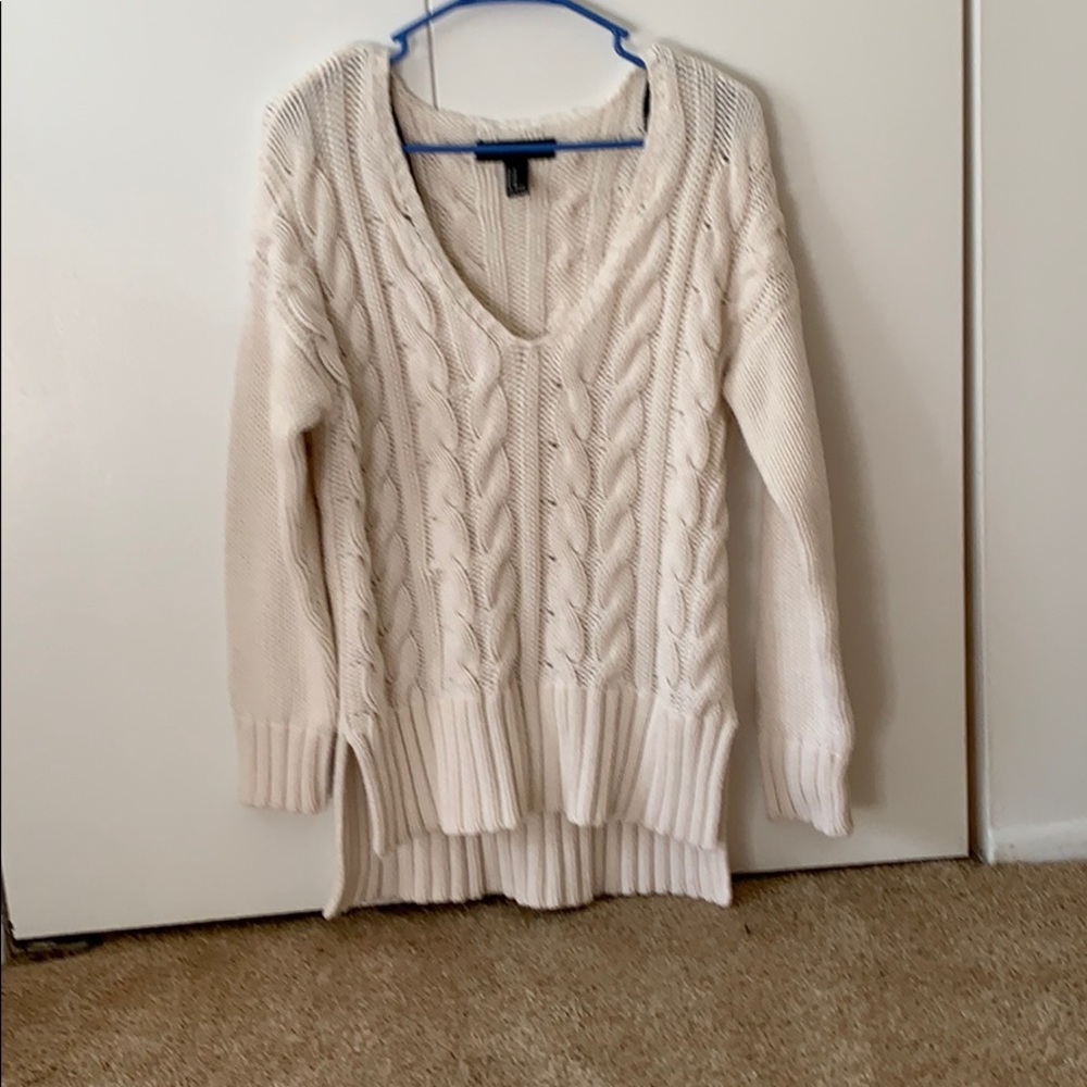 Cream cable knit sweater